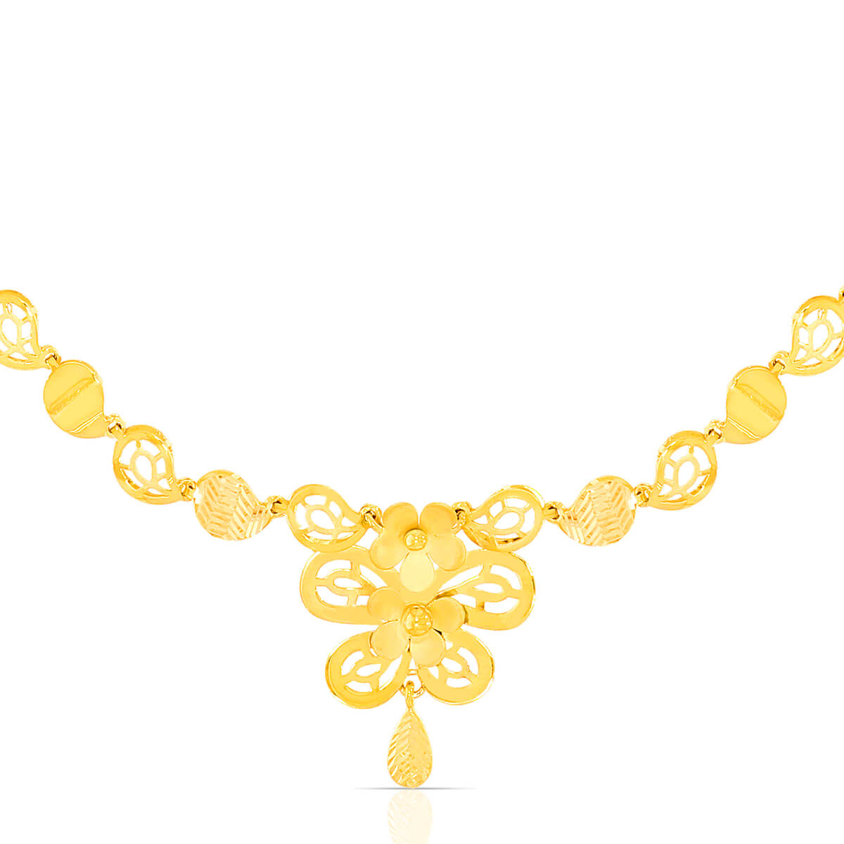 Glorious Blossom Gold Short Necklace
