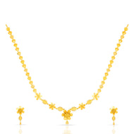 Dainty Floral Charm Gold Short Necklace