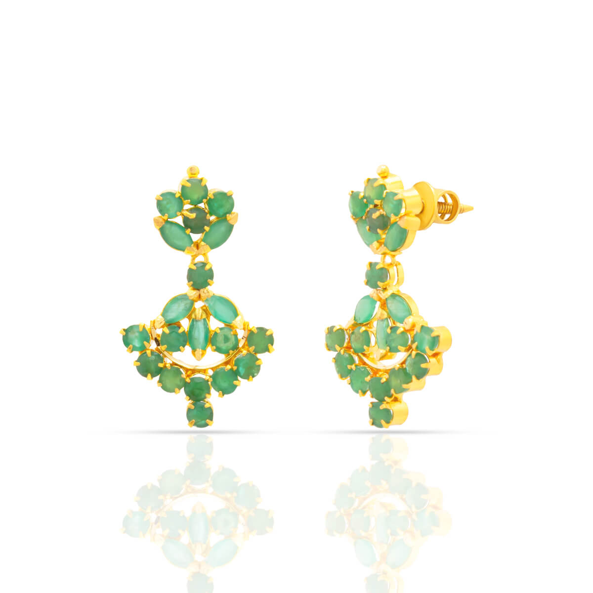Verdant Elegance Gold Short Necklace