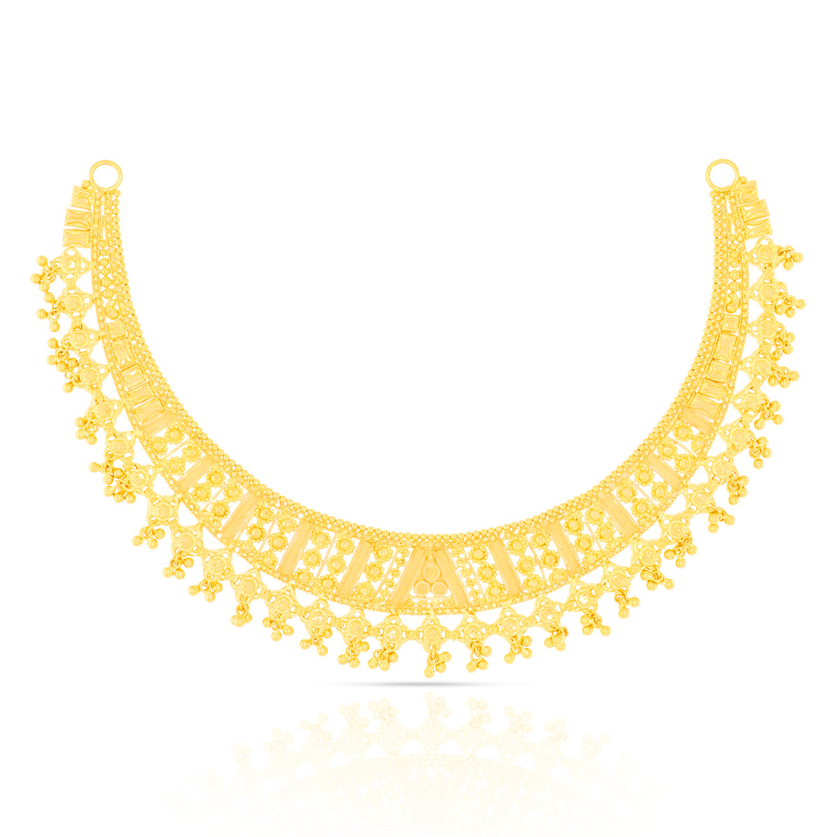 Mesmeric Glory 22K Gold Short Necklace Set