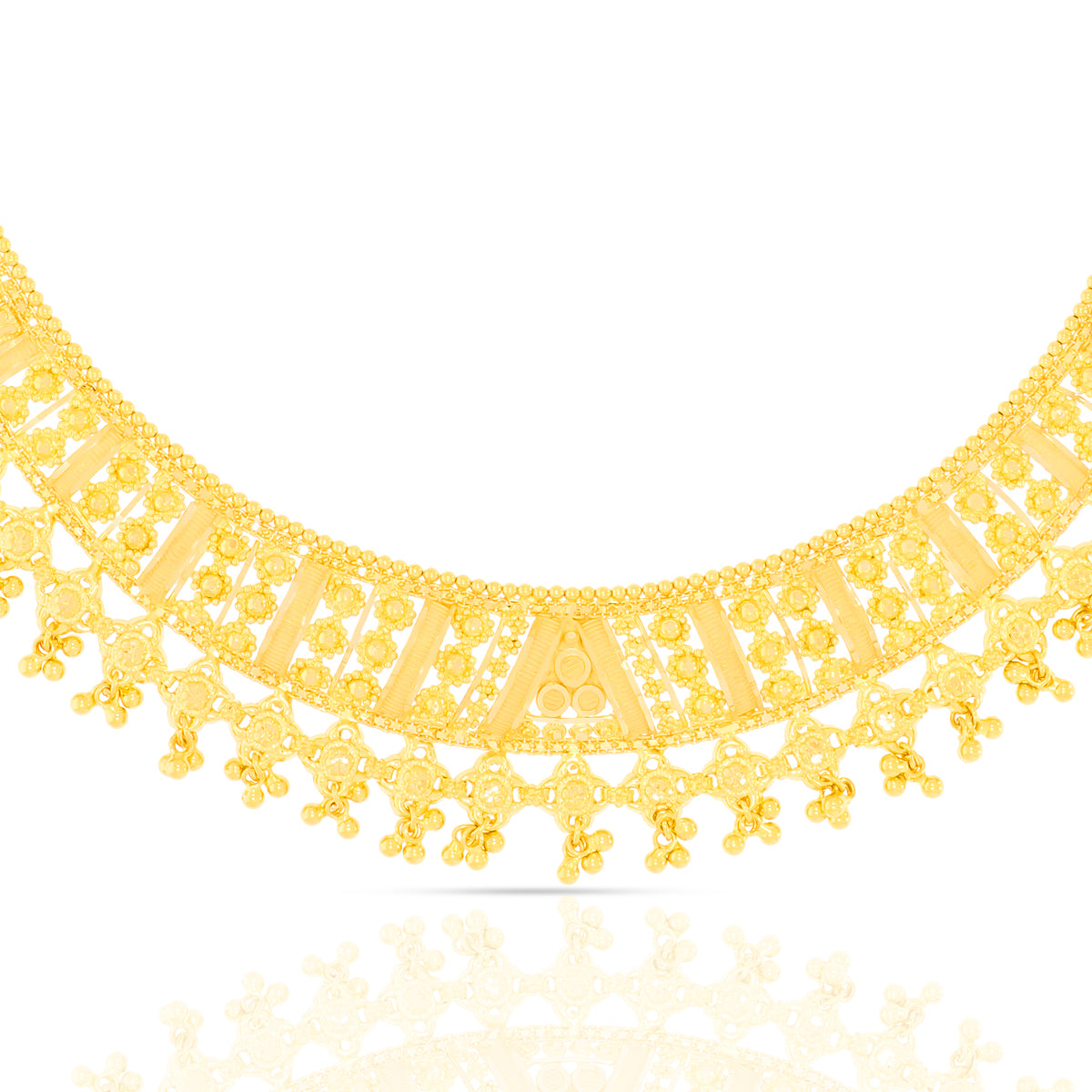 Mesmeric Glory 22K Gold Short Necklace Set