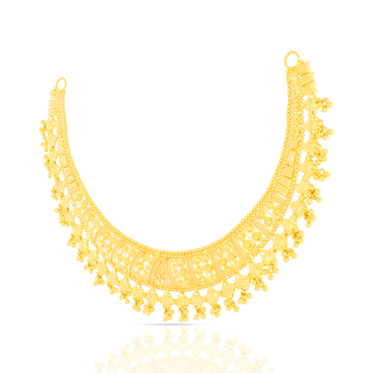 Mesmeric Glory 22K Gold Short Necklace Set