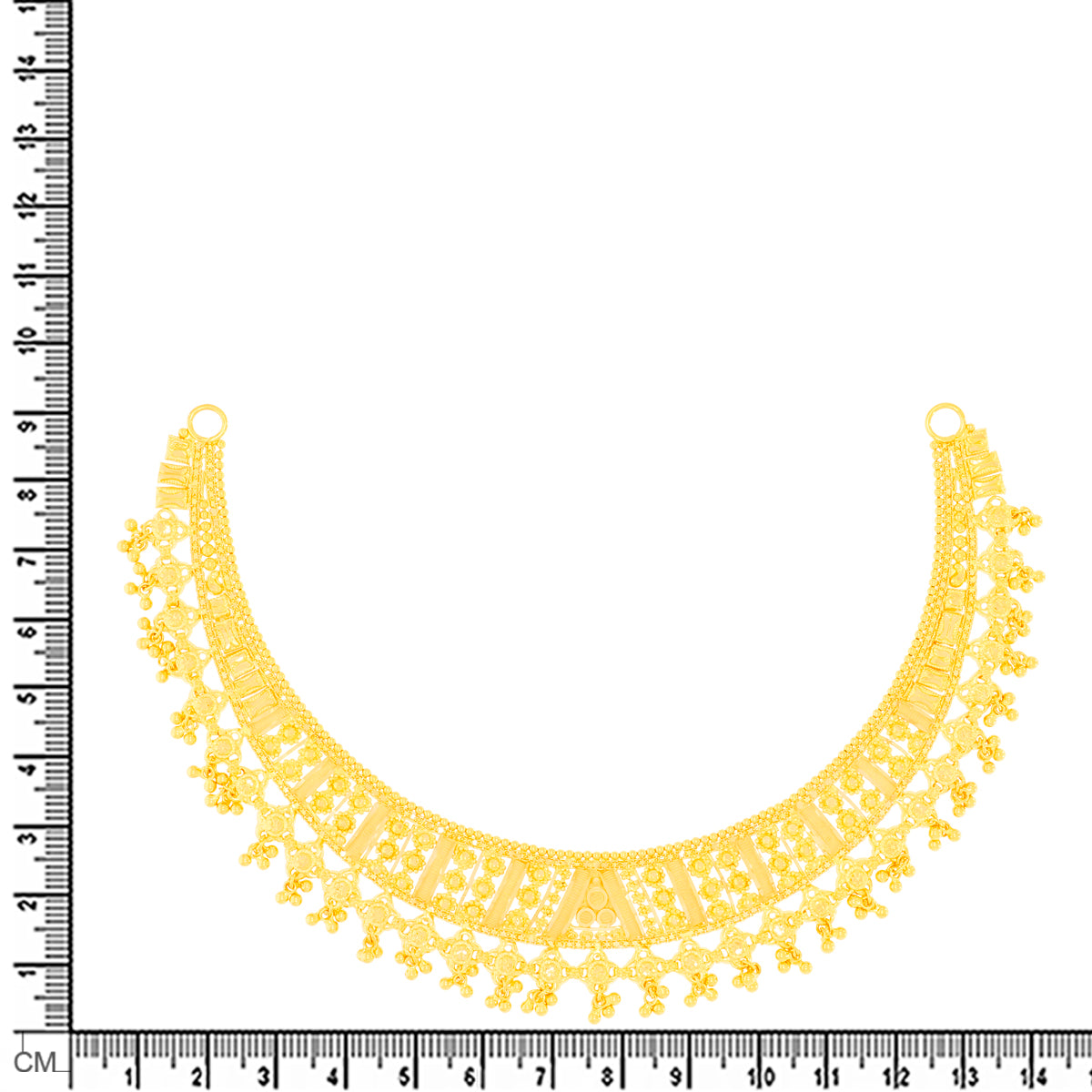 Mesmeric Glory 22K Gold Short Necklace Set