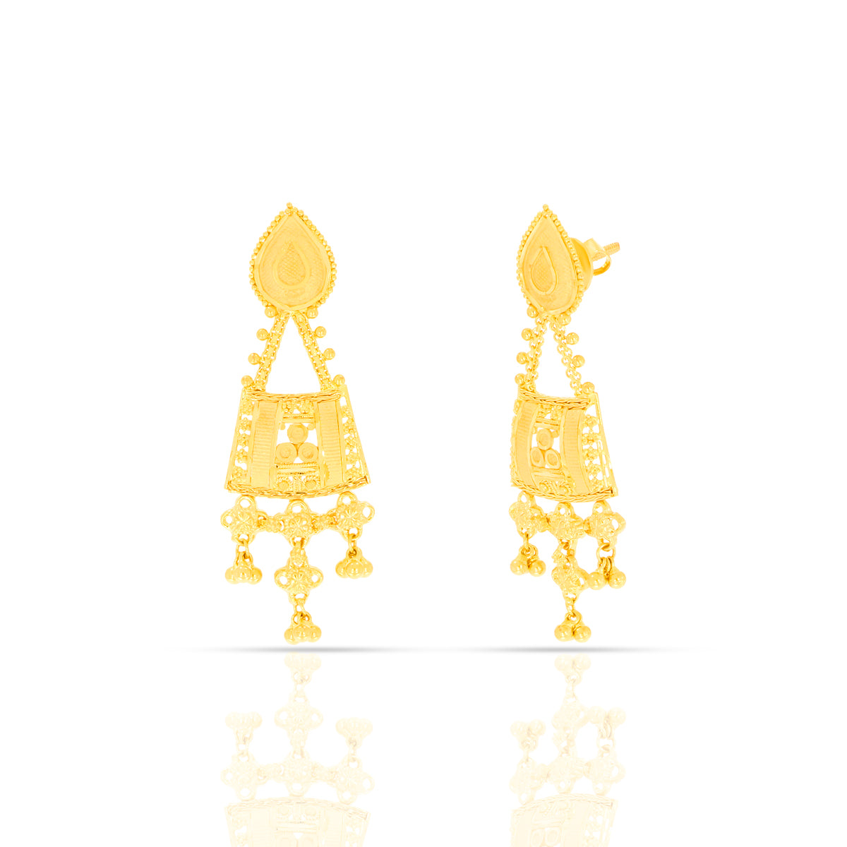 Mesmeric Glory 22K Gold Short Necklace Set