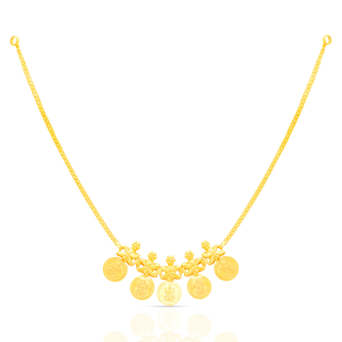 Gold Short Necklace With Classic Glow