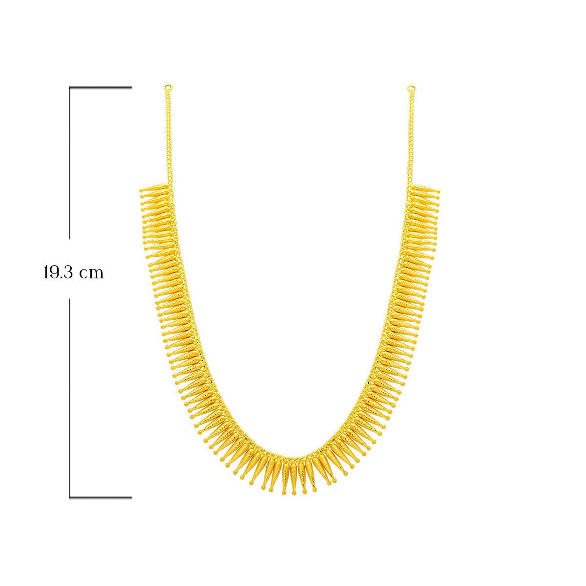 Majestic Gleam 22K Gold Short Necklace