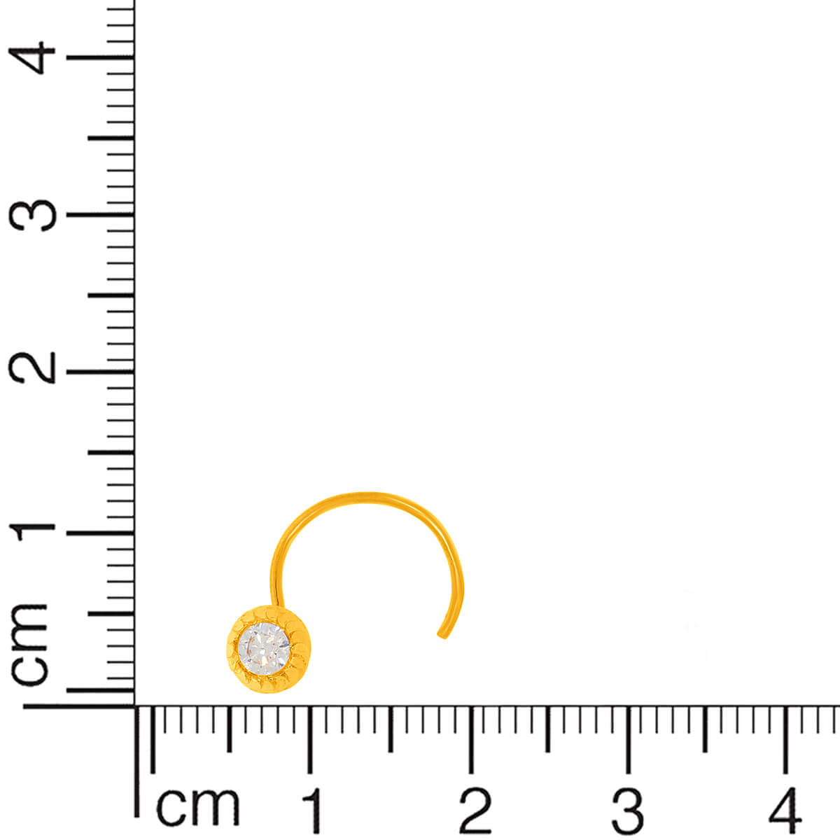 Classic Orb Shine Gold Nose Pin