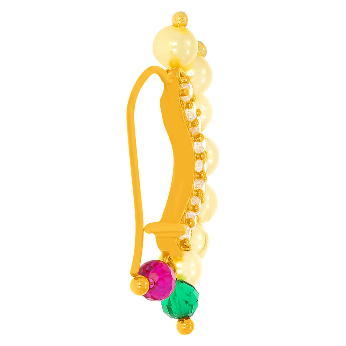 Vibrant White Grace Gold Nath