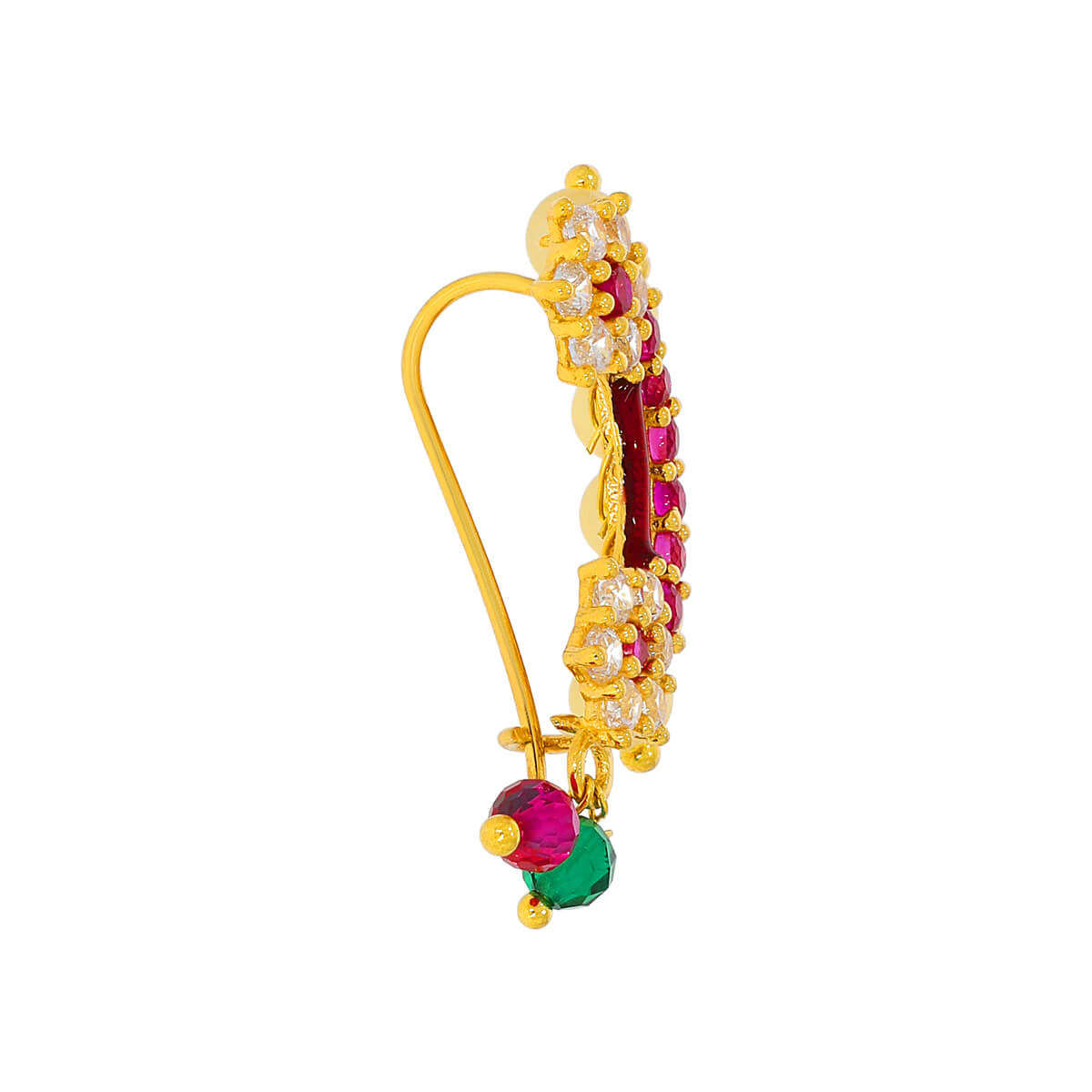 Opulent Floral Shine Gold Nath