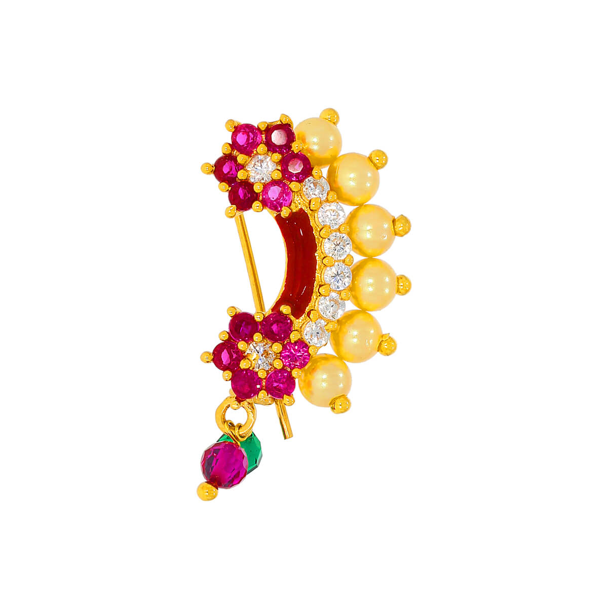 Vibrant Blossoms Gold Nath