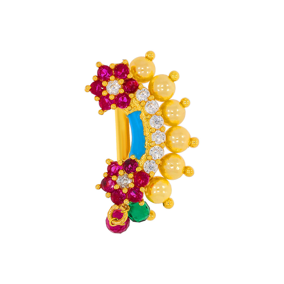 Cheerful Floral Gold Nath
