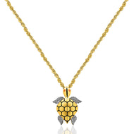 22K Dazzling Gold Turtle Pendant