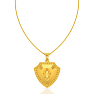 22K Gold Gallant Shield Pendant