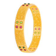 Opulent Classic Charm Gold Bangle