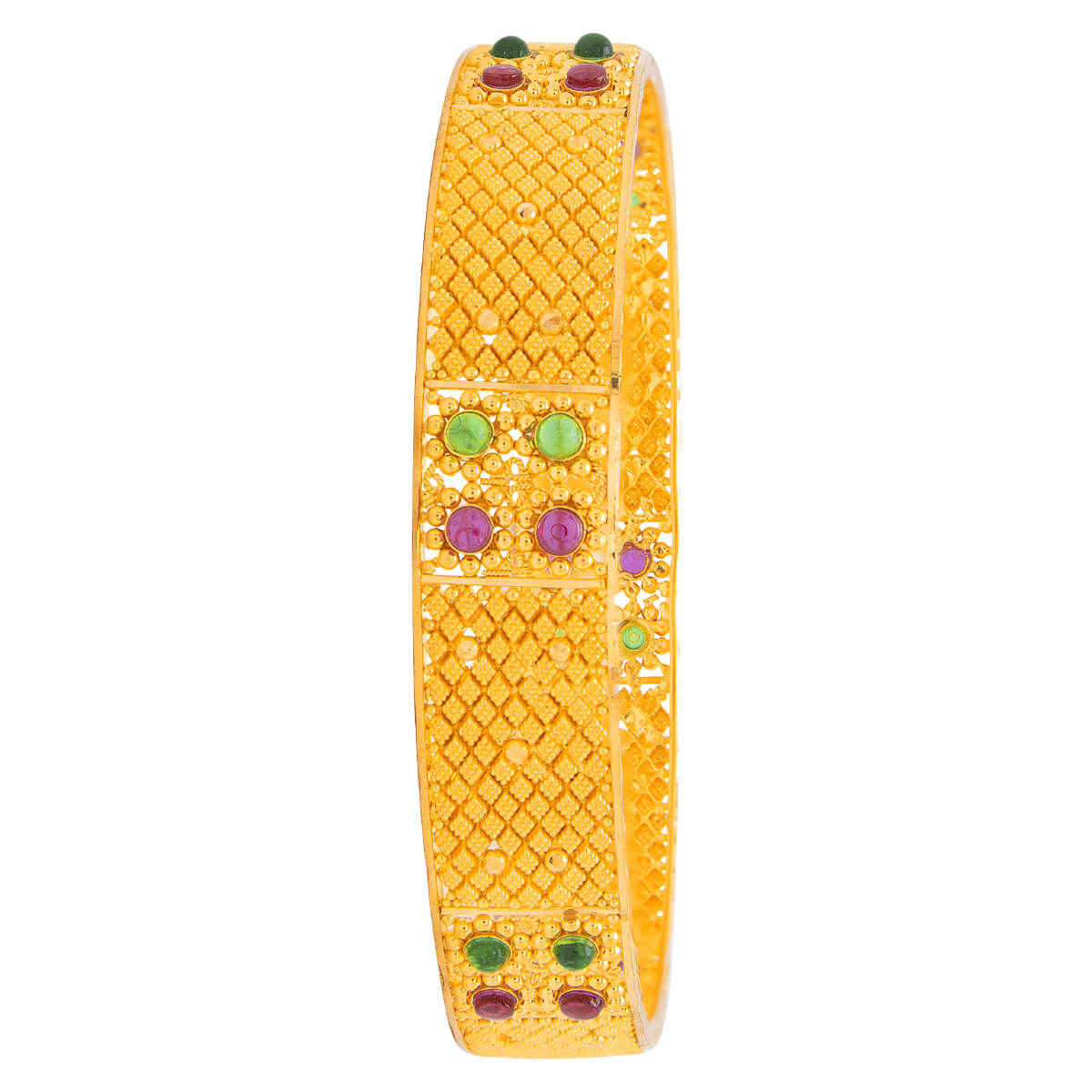 Opulent Classic Charm Gold Bangle