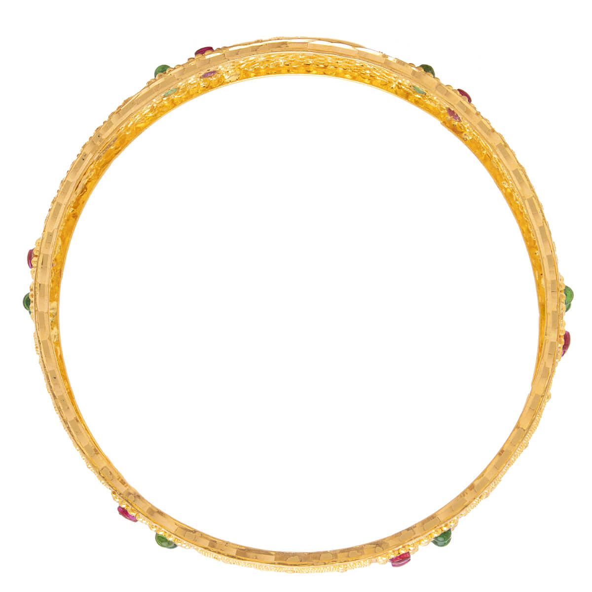 Opulent Classic Charm Gold Bangle