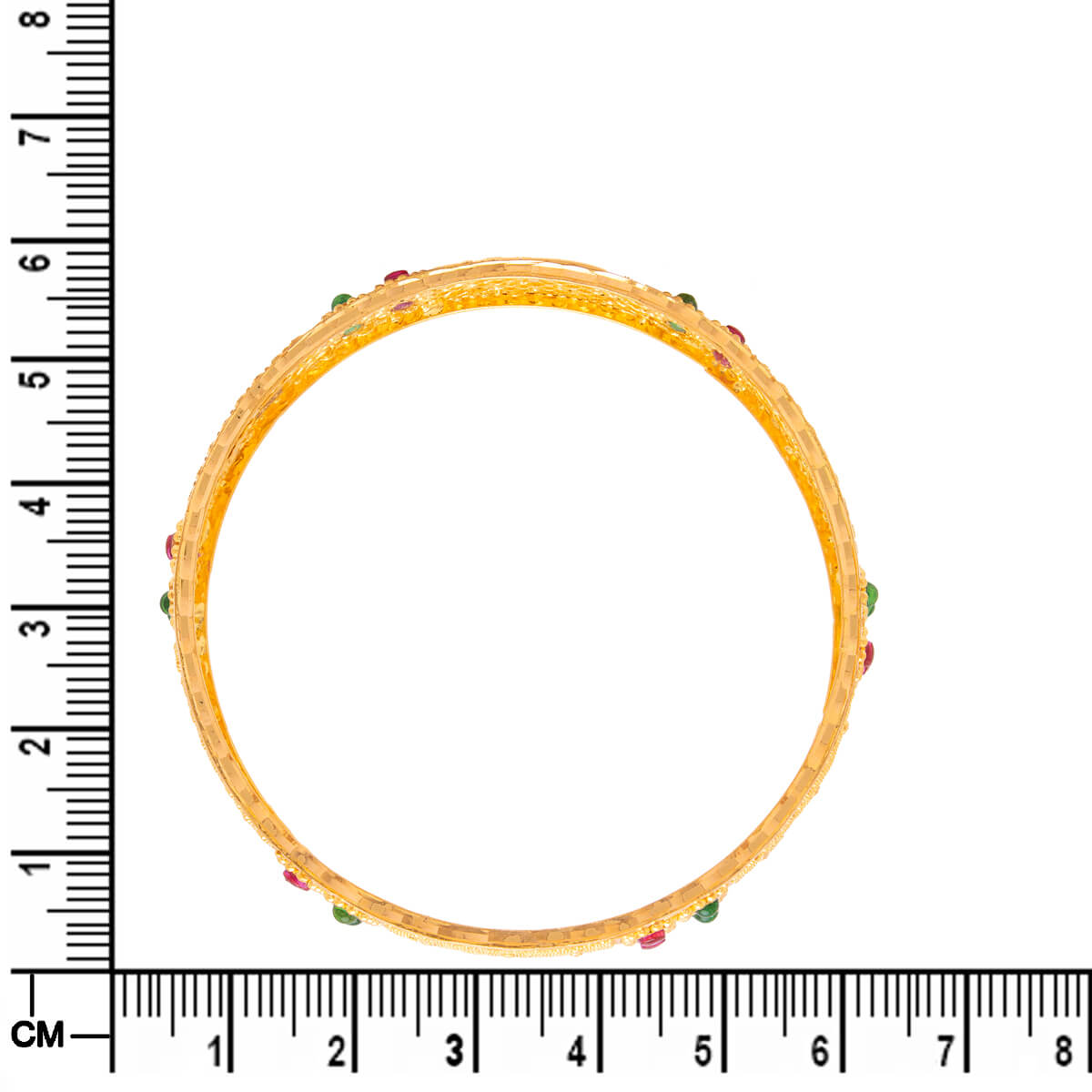 Opulent Classic Charm Gold Bangle