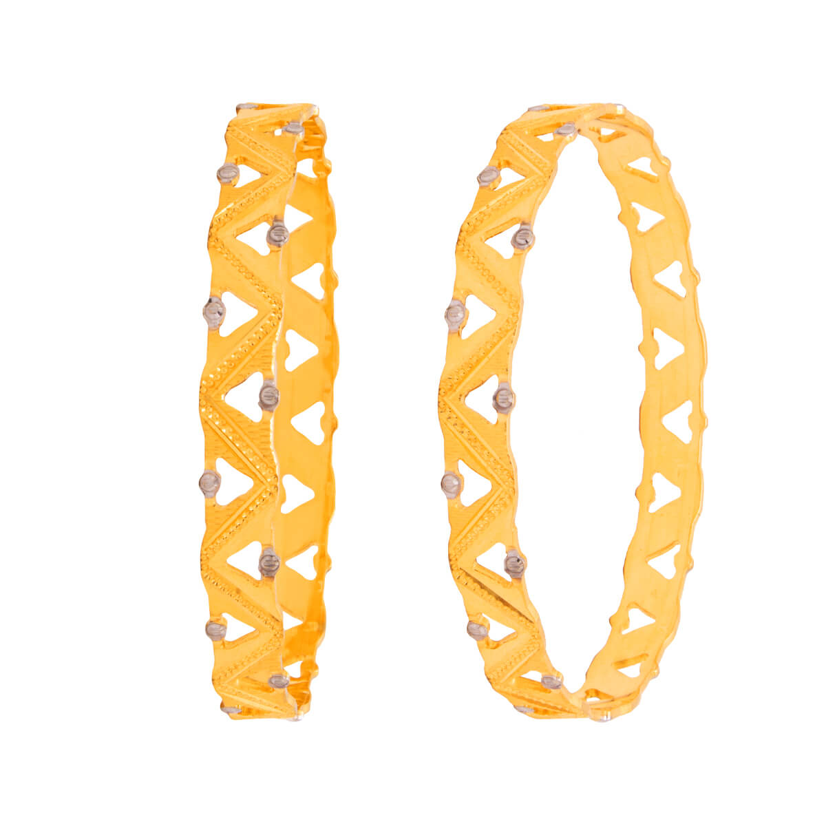 Chevron Glow Gold Bangle