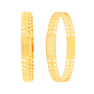 Edgy Glow Gold Bangle