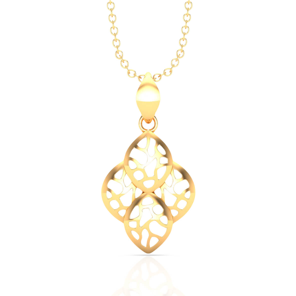 Charming Petal Grace Gold Pendant