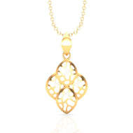 Charming Petal Grace Gold Pendant