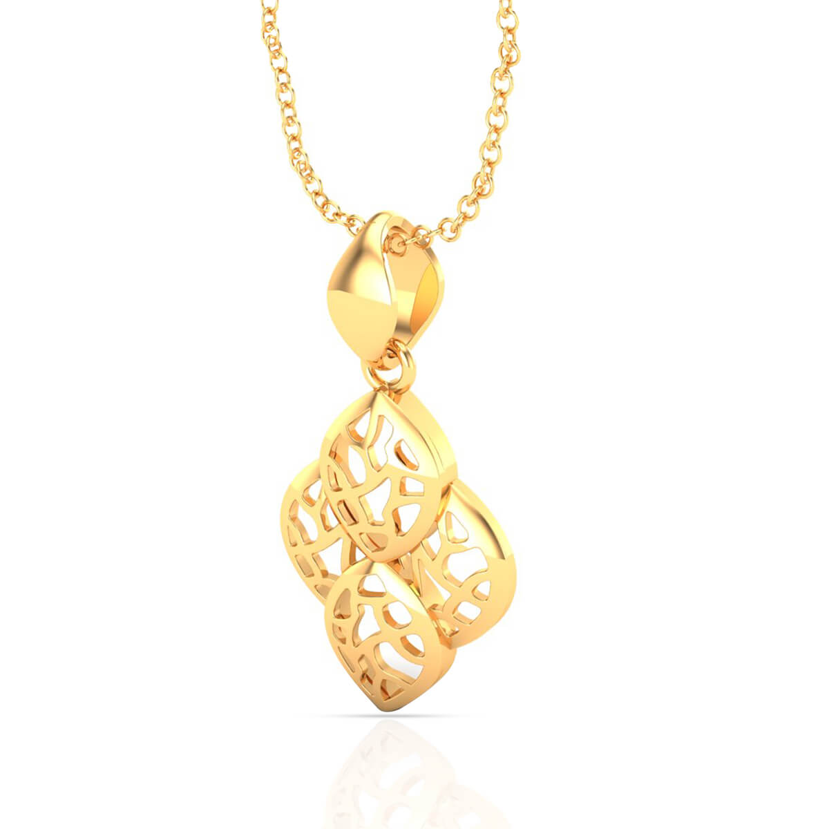 Charming Petal Grace Gold Pendant