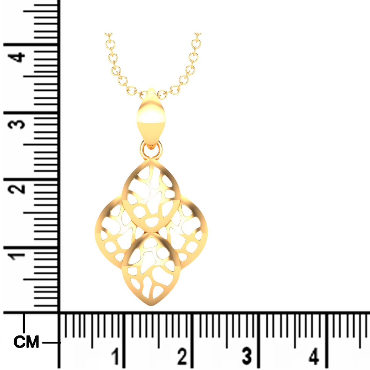 Charming Petal Grace Gold Pendant