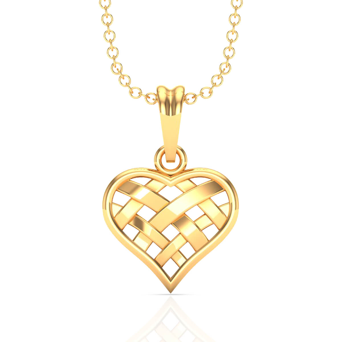 Charming Elegance Gold Heart Pendant