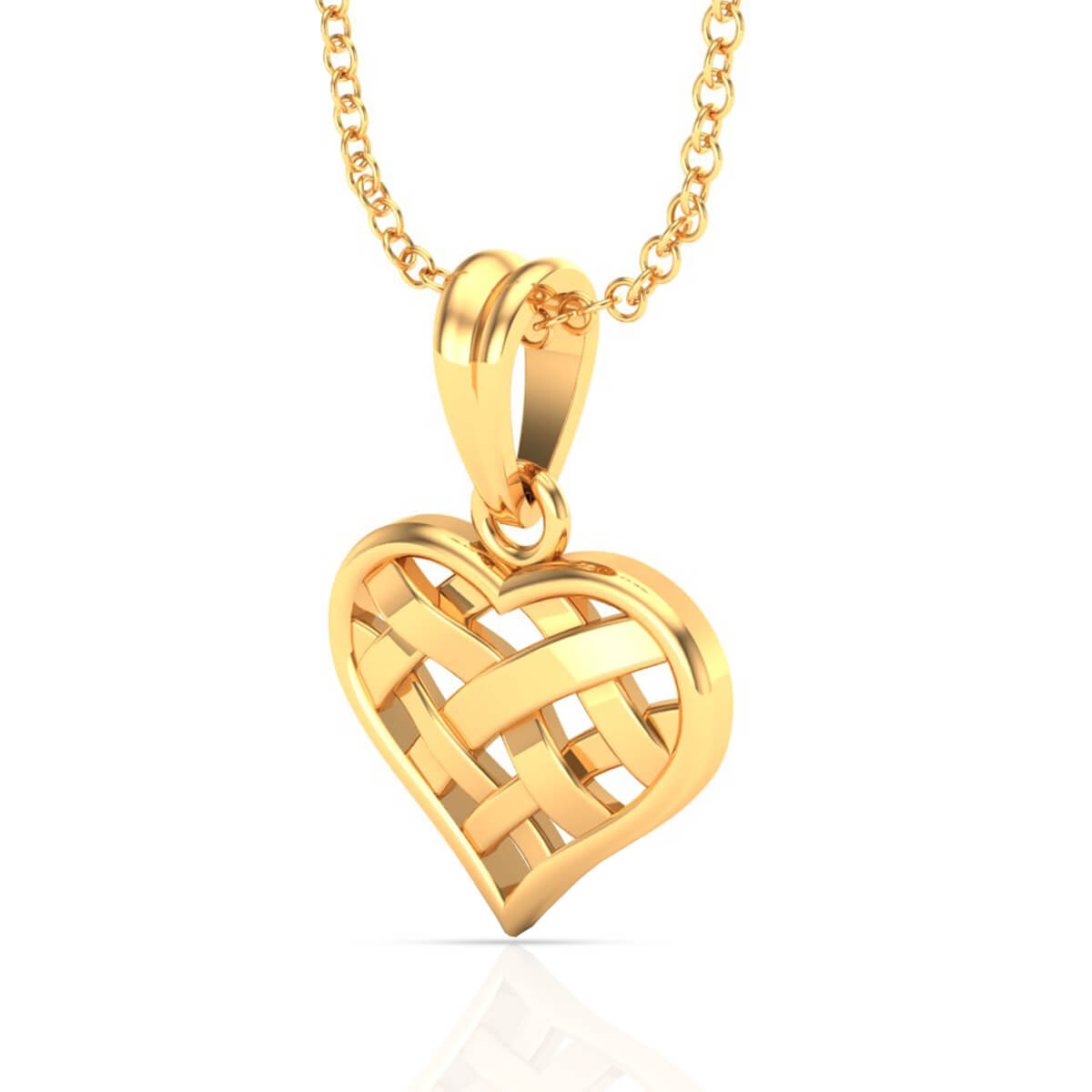 Charming Elegance Gold Heart Pendant