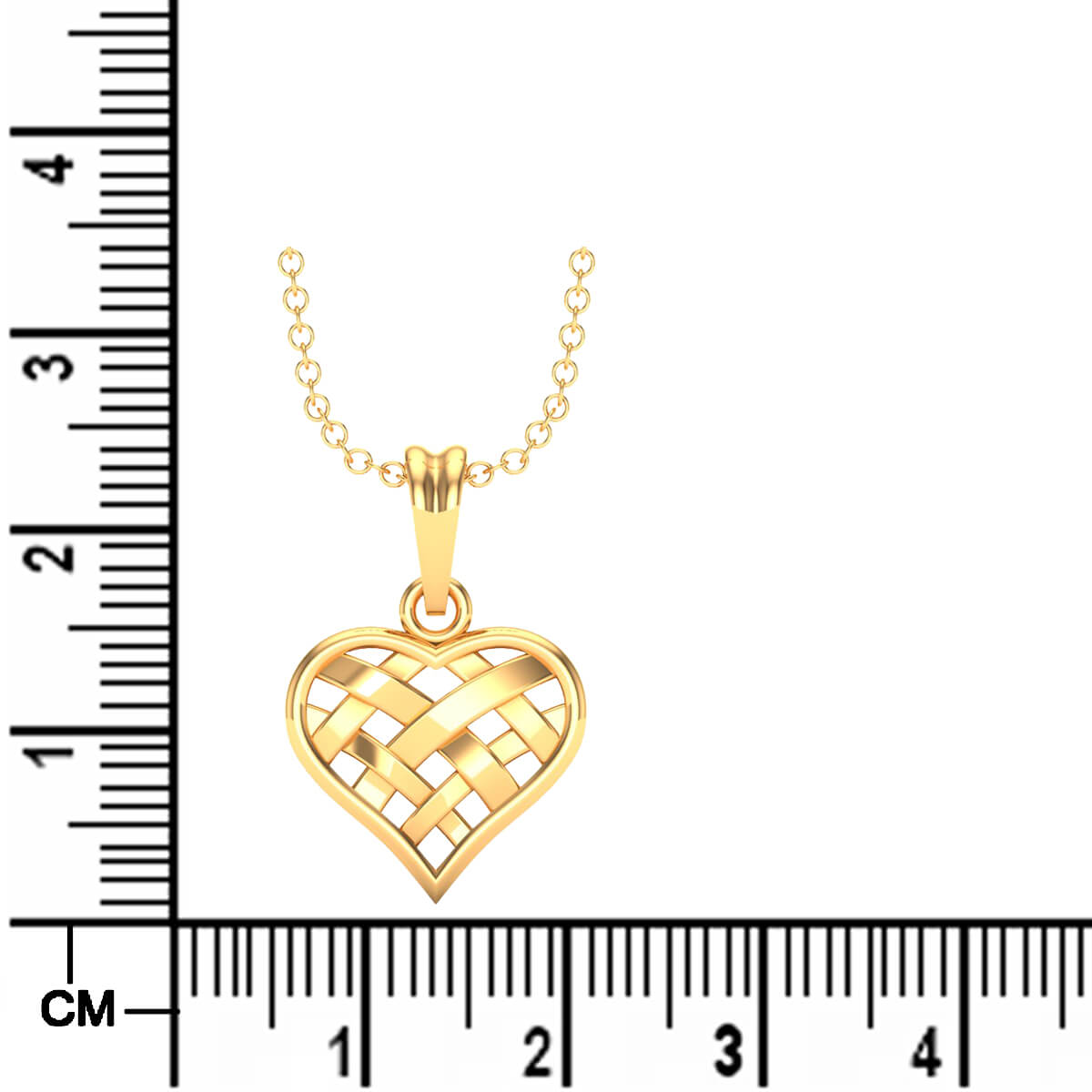 Charming Elegance Gold Heart Pendant