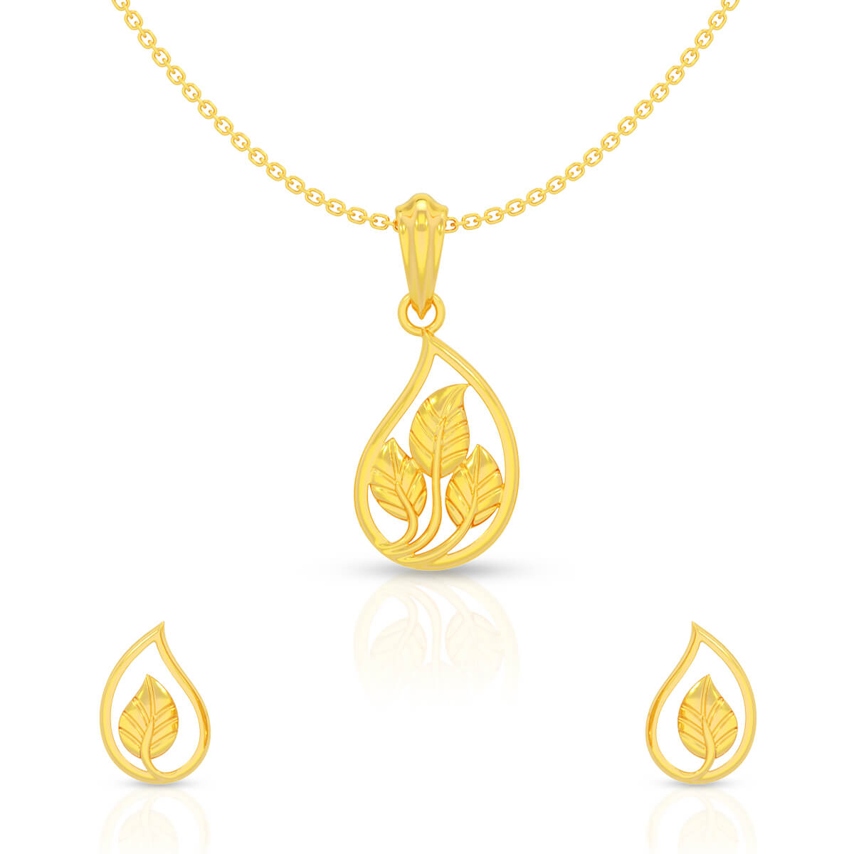 Autumn Glow 22K Gold Pendant Set