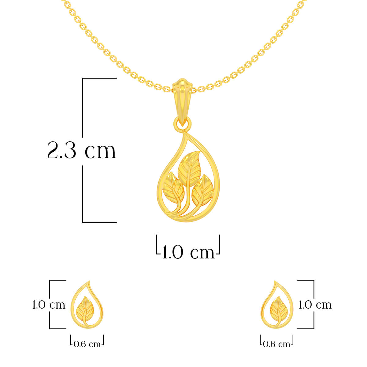 Autumn Glow 22K Gold Pendant Set