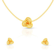 Mesmeric Bloom 22K Gold Pendant Set