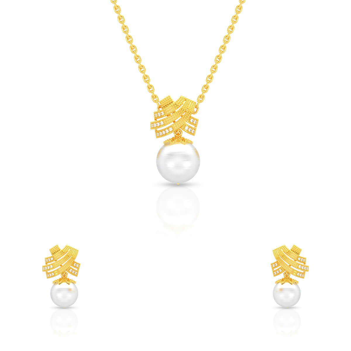 Minimalist Glow 22K Gold Pendant Set