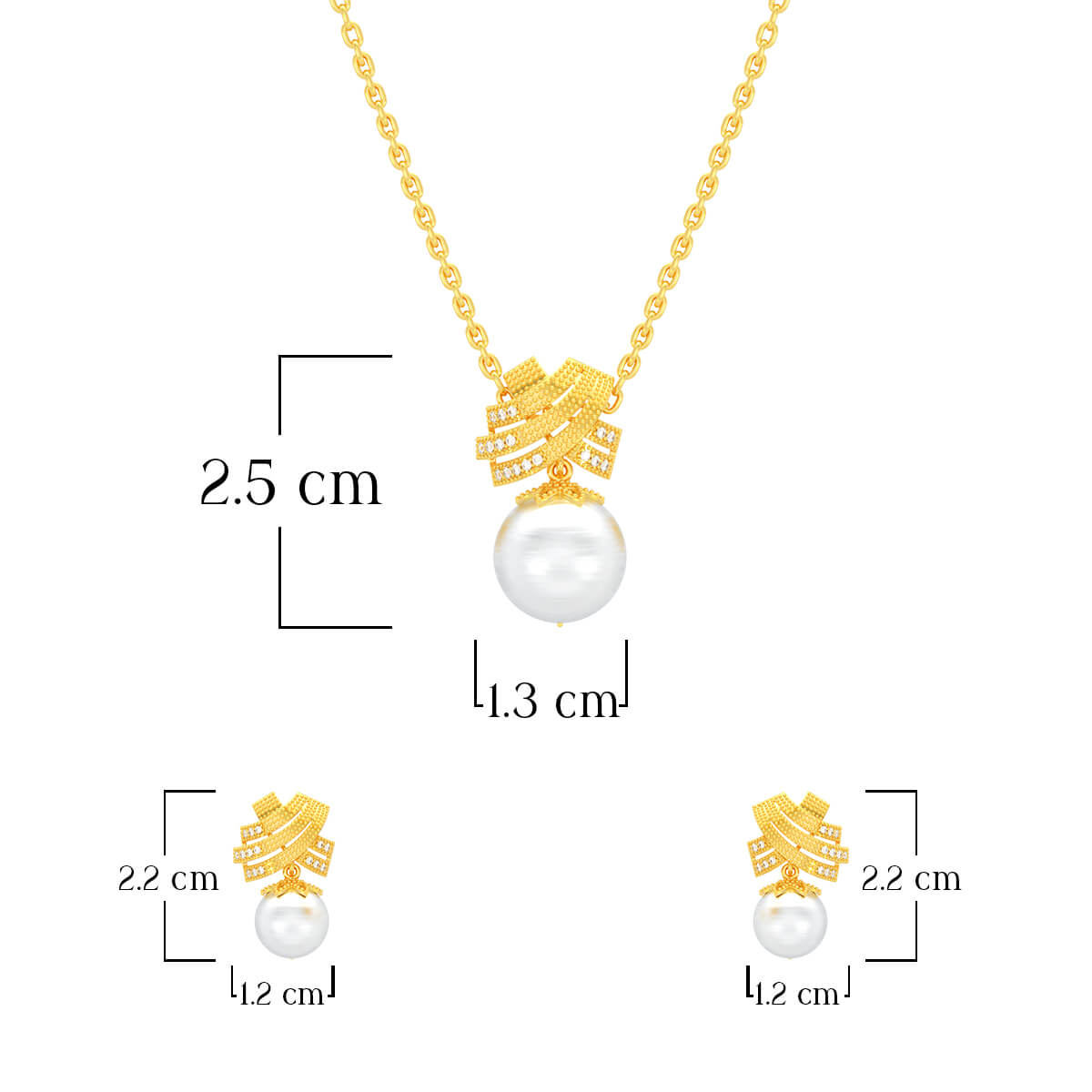 Minimalist Glow 22K Gold Pendant Set