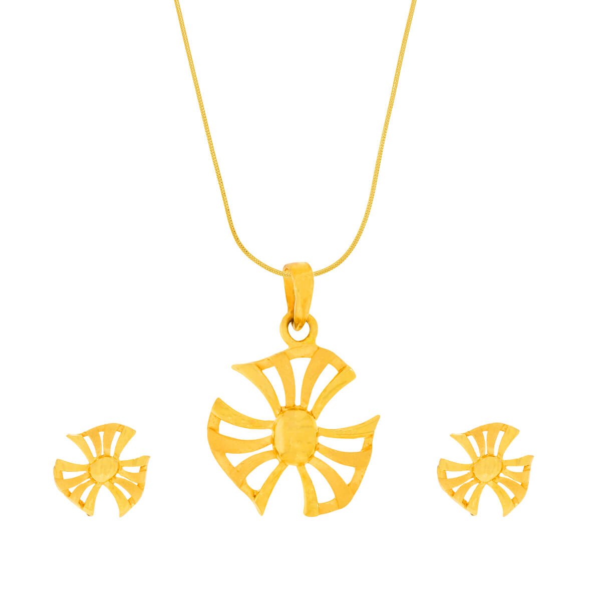 Cheerful Clover Gold Pendant Set
