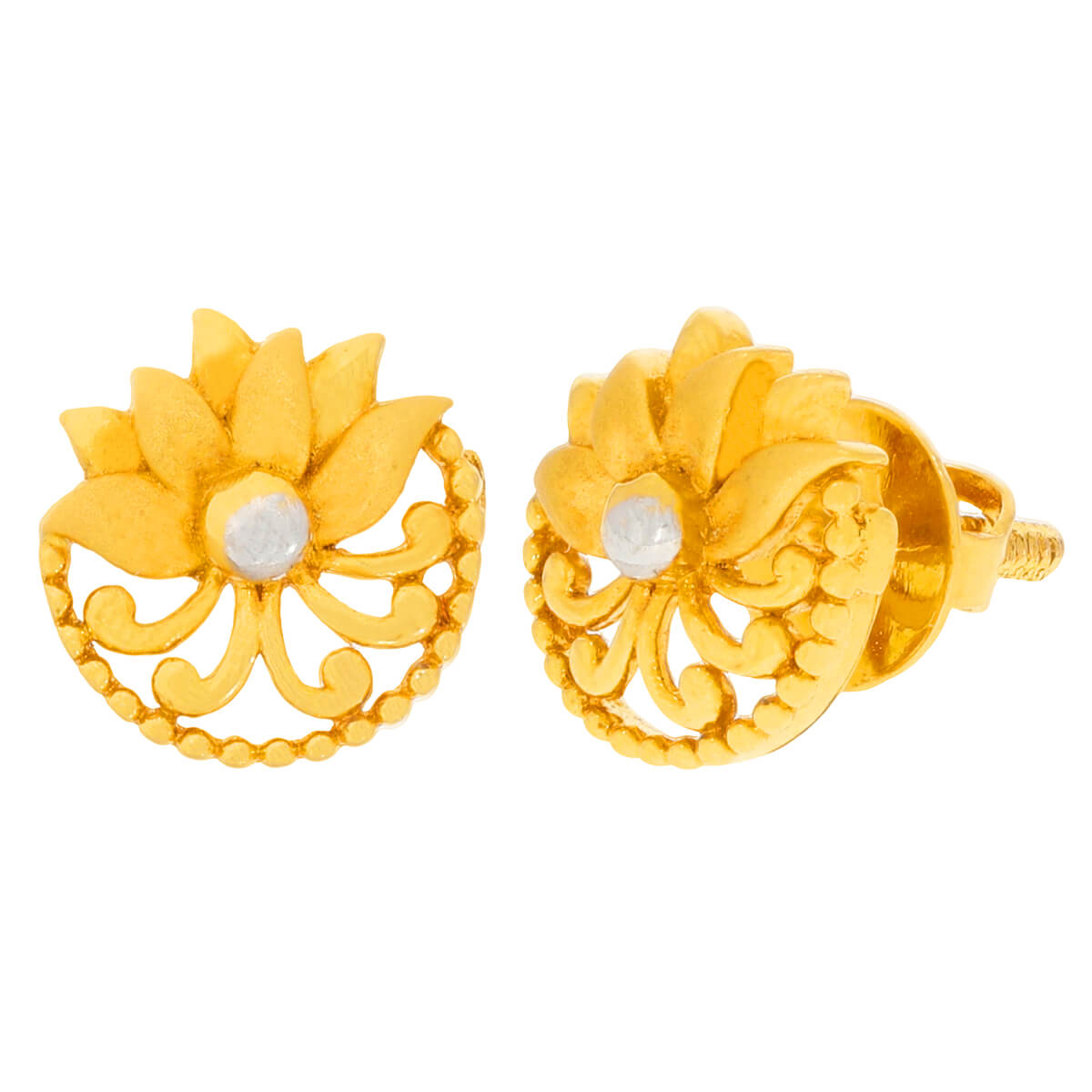Charming Flora Petals Gold Pendant Set