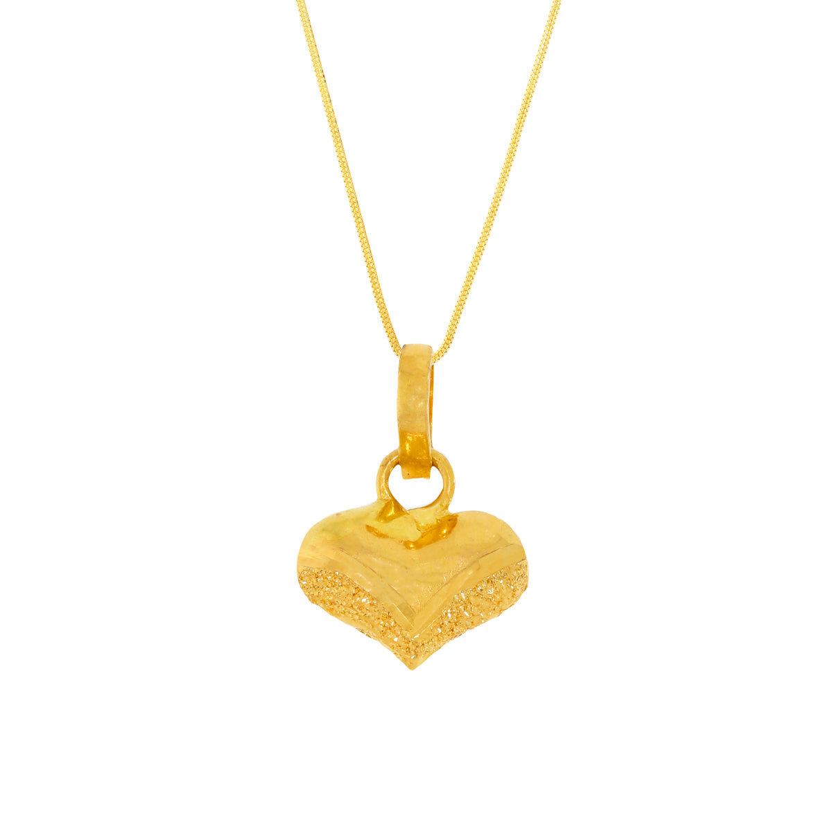 Cheerful Glow Golden Heart Pendant