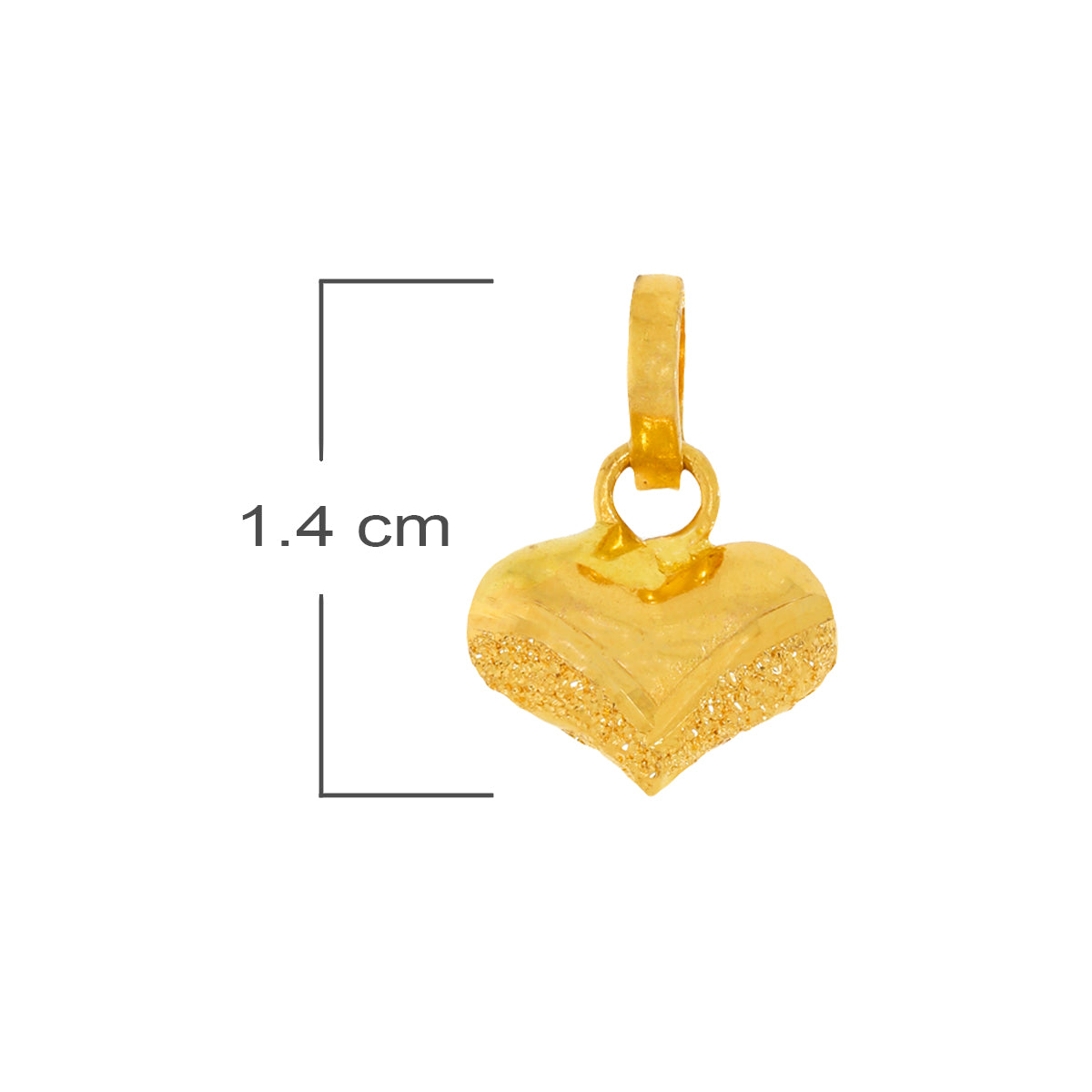 Cheerful Glow Golden Heart Pendant