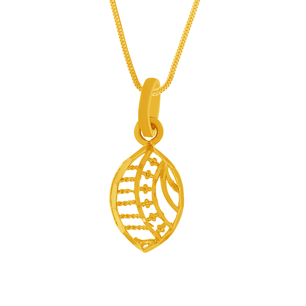 Simple Charm Gold Pendant Set