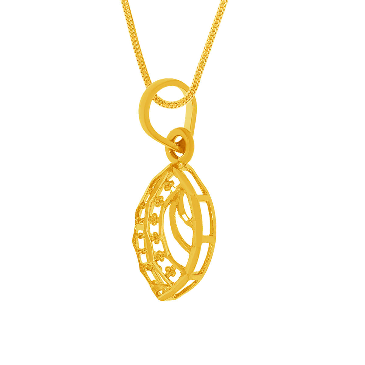 Simple Charm Gold Pendant Set