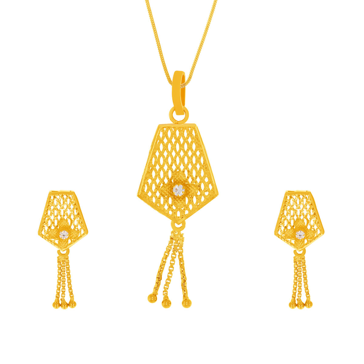 Pure Elegance Gold Pendant Set
