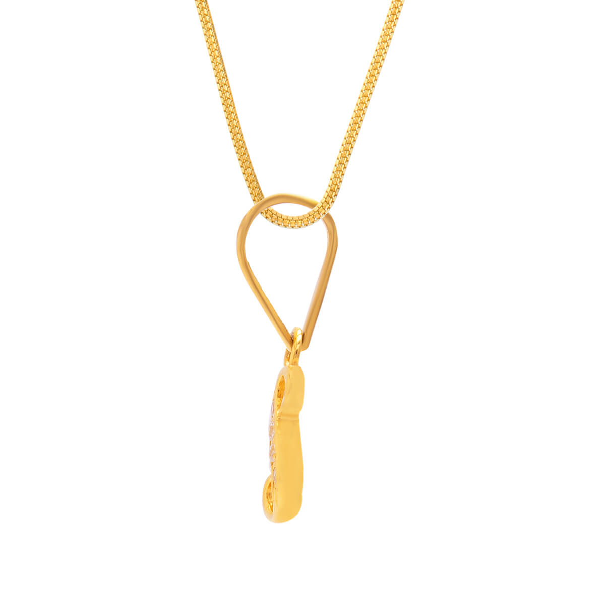 Stylish S Alphabet Gold Pendant