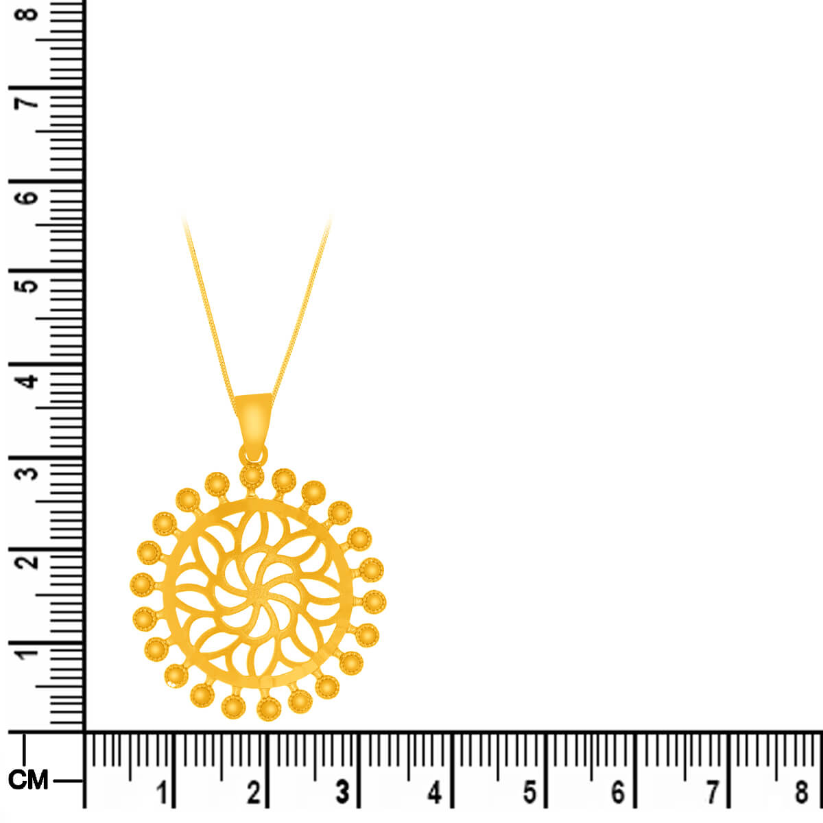 Gleaming Floral Charm Gold Pendant Set