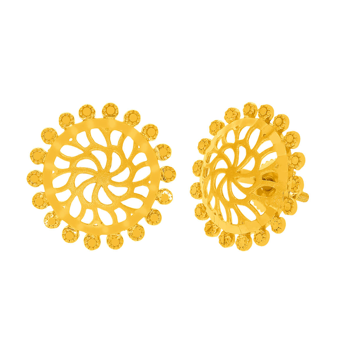 Gleaming Floral Charm Gold Pendant Set