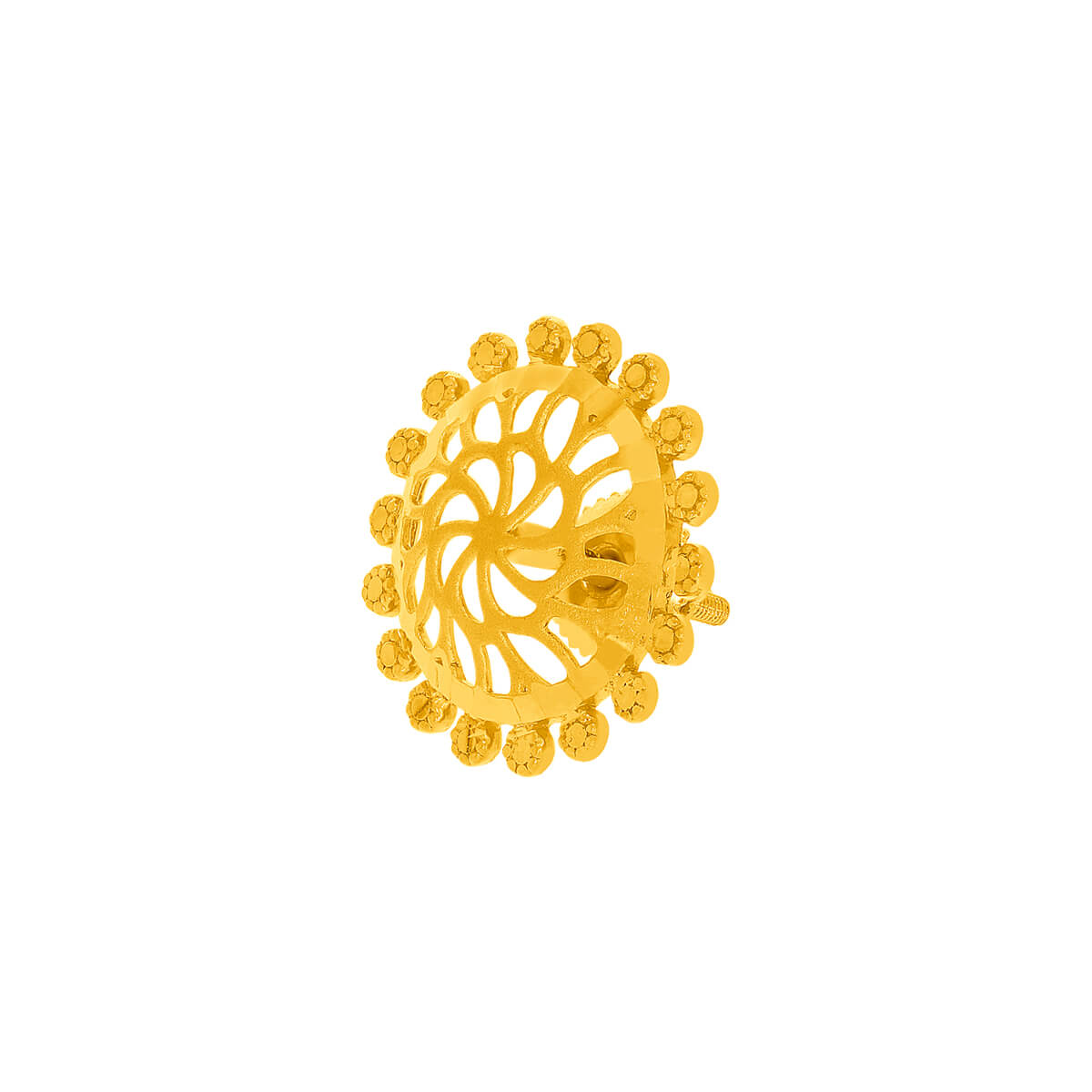 Gleaming Floral Charm Gold Pendant Set