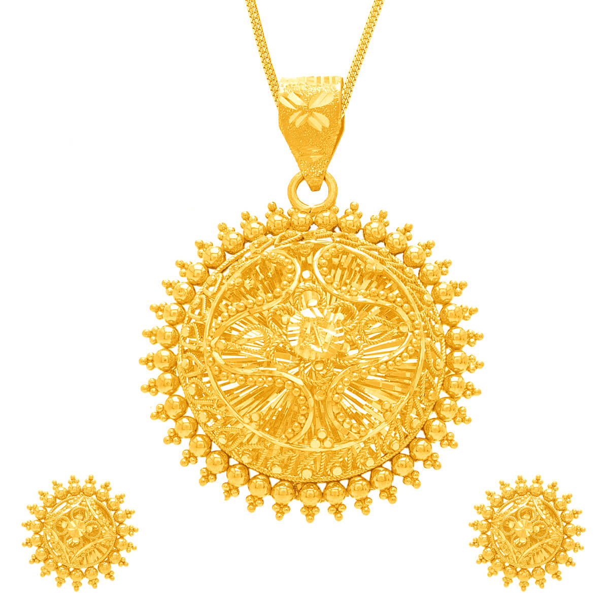 Vintage Flair Gold Pendant Set