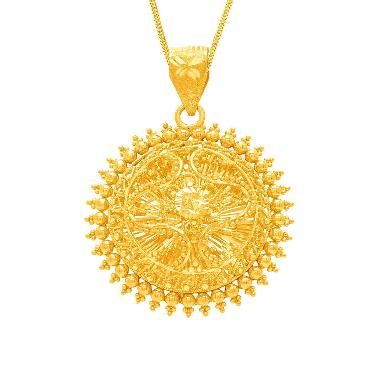Vintage Flair Gold Pendant Set
