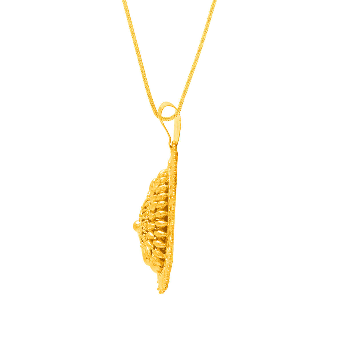 Classical Paisley Glow Gold Pendant Set
