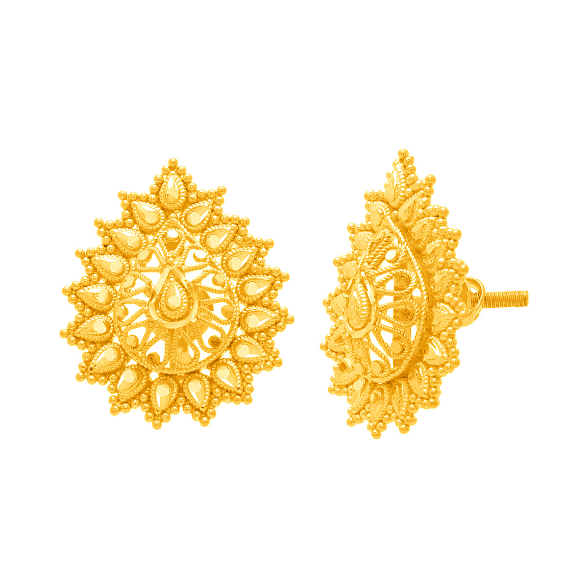 Classical Paisley Glow Gold Pendant Set